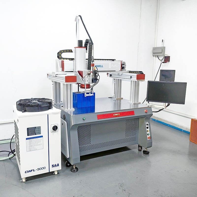 3m batteria Laser Saldatura macchina Gantry batteria pacchetto Tap Piatti di nichel positivi e negativi Galvo Laser Automatic Weler