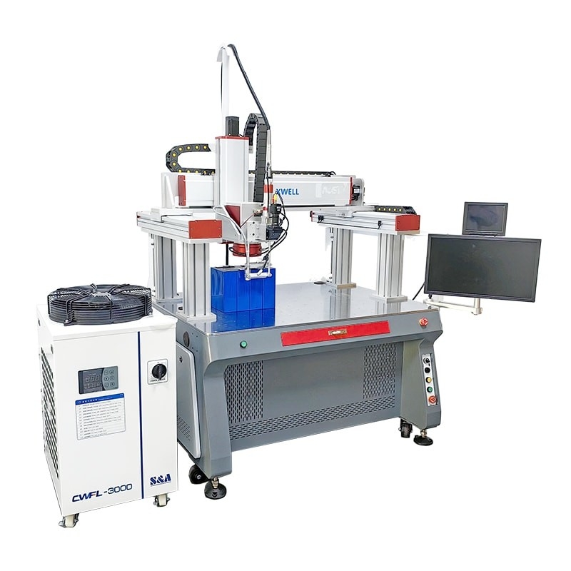 Macchina di saldatura a laser automatica per batterie al litio prismatiche