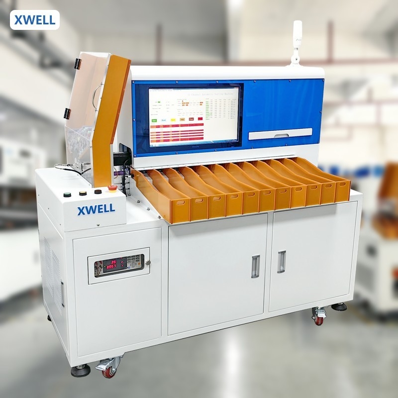 Batteria a cilindro a 11 canali Sortitore automatico Batteria Cella Sorting Machine per batterie al litio