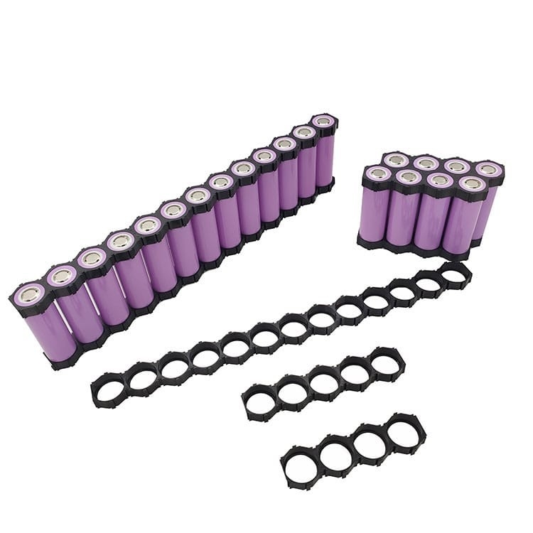 Colore cilindrico del nero di dimensione delle cellule 6P 10P 13P della cassetta portabatterie dell'ABS 18650 2