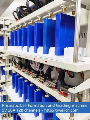 Prezzo buono 128 macchina per la classificazione della capacità delle cellule della batteria della Manica 5V 6A 10A 20A per la cellula prismatica in linea
