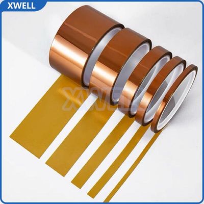 Buon prezzo Heat Resistant Polyimide Film Tape High Temperature Single Sided Tape With Die Cutting, Gold Finger High Temperature Tape for Circuit Board Solder Mask Heat Resistance and Battery Insulation in linea